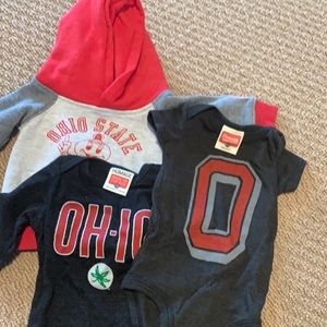 Ohio state baby clothes homage